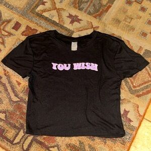 Small womens “you wish” crop top